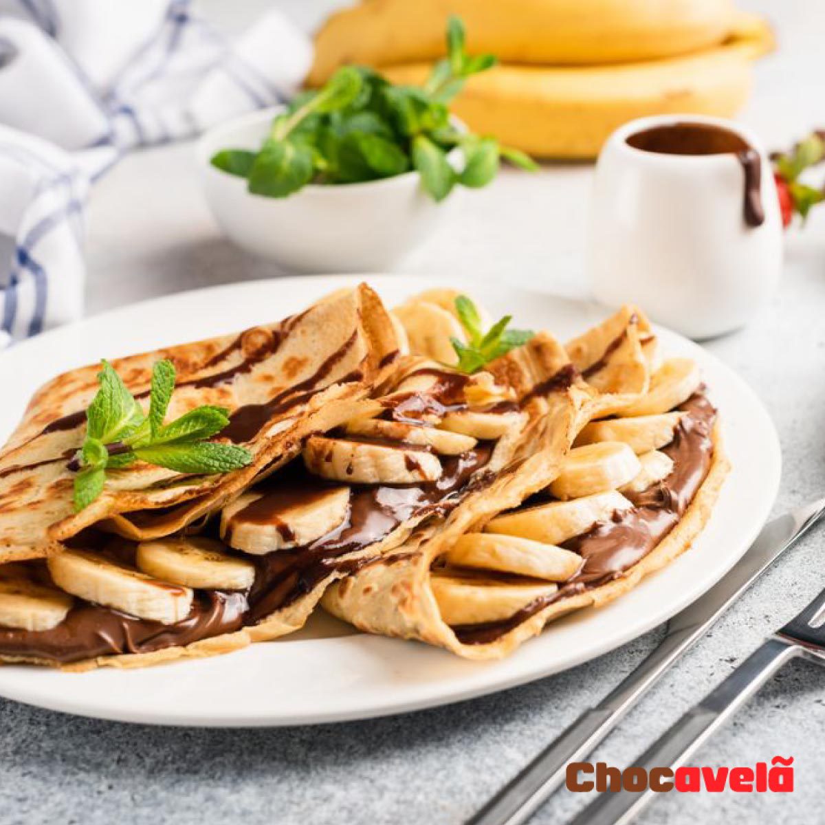 Crêpes served with Chocavelã