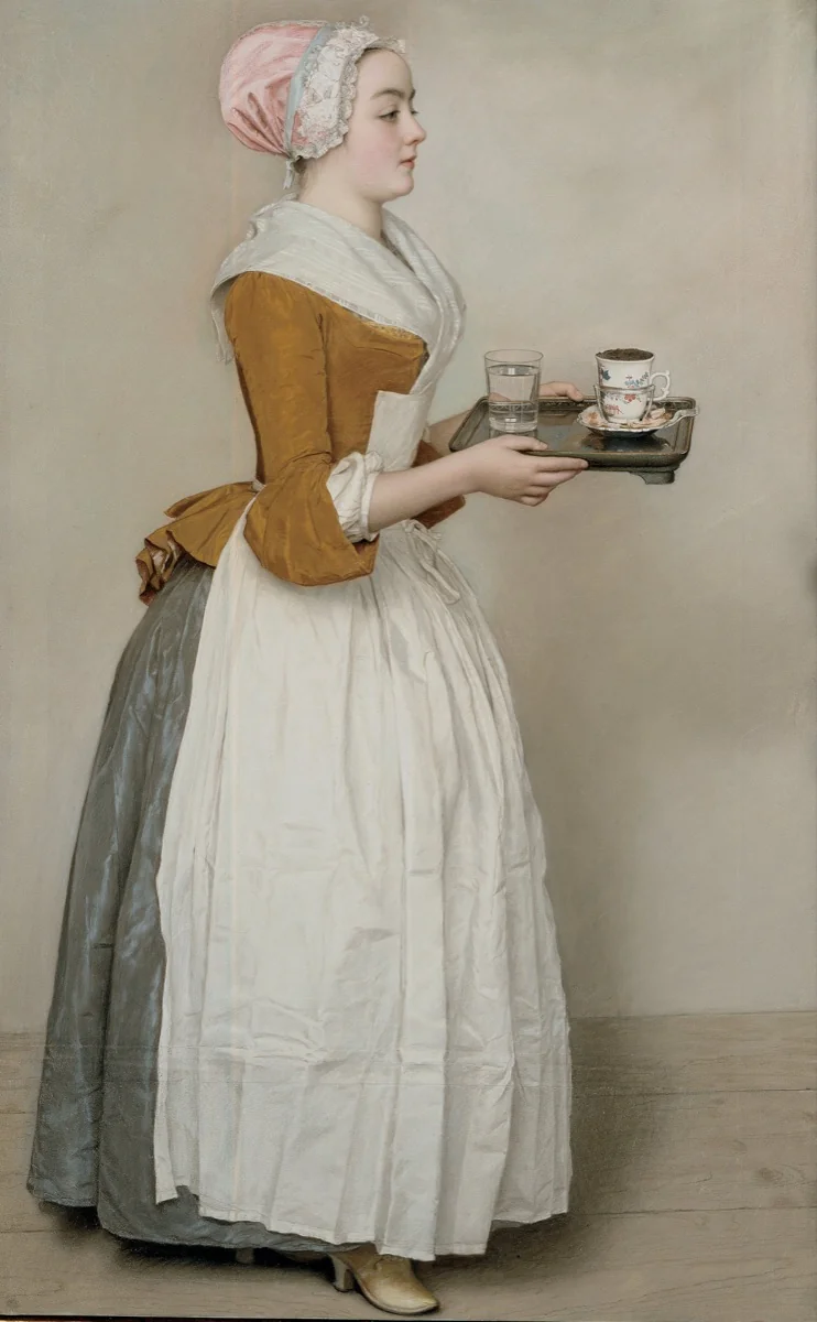 Jean-Étienne Liotard, The Chocolate Girl, c. 1744. Public domain.
